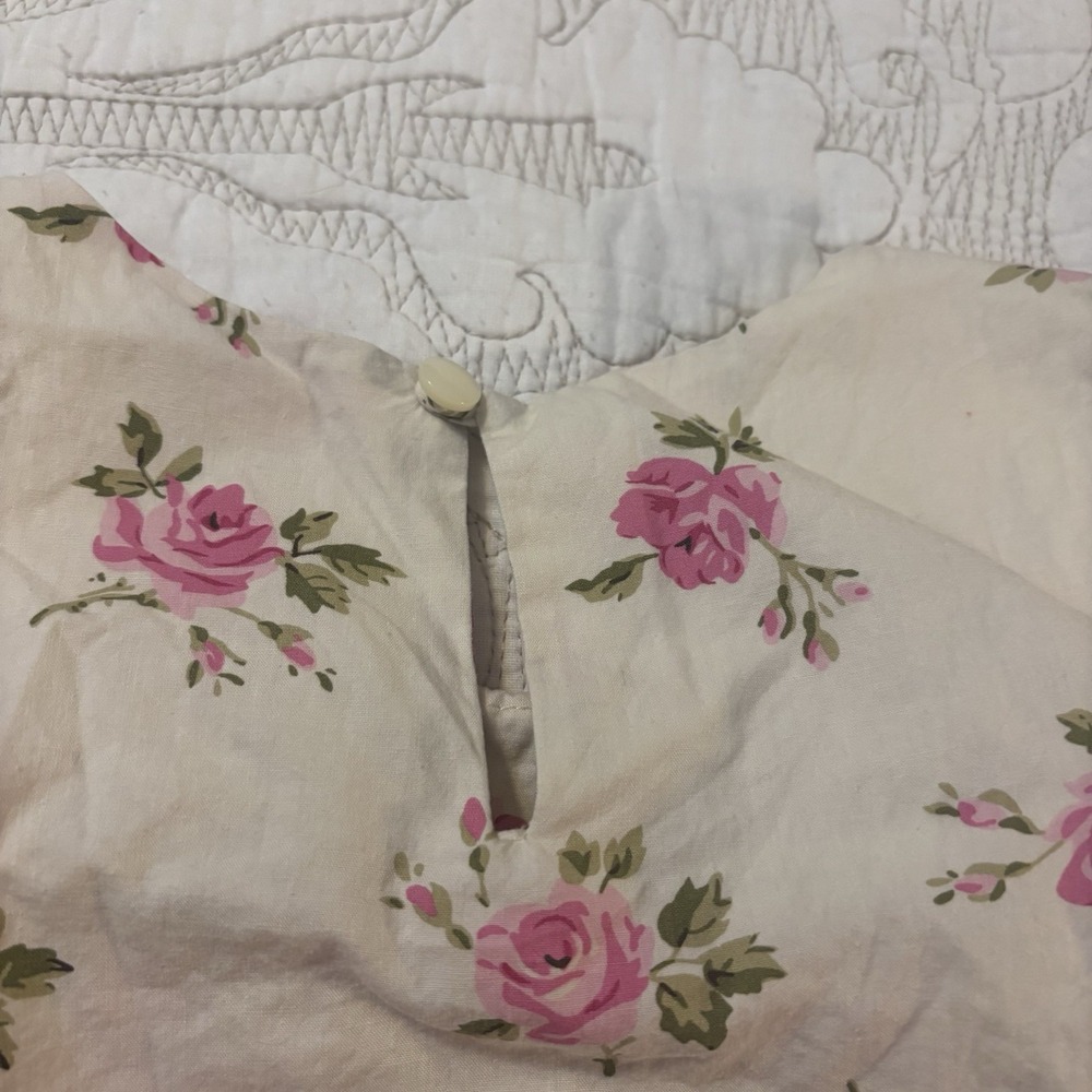 Fantasie Kids Girls 2T A-line Dress Sleeveless Cream Pink Floral Print Ruffles - Picture 6 of 6